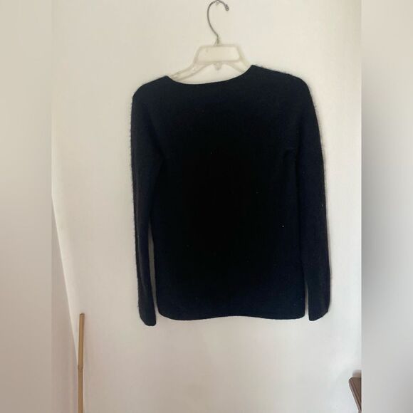Vince black long sleeve v neck sweater size S - Picture 7 of 11